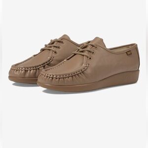 SAS Bounce Women’s Lace Up Wedge Moccasin 9.5 Leather Comfort $149